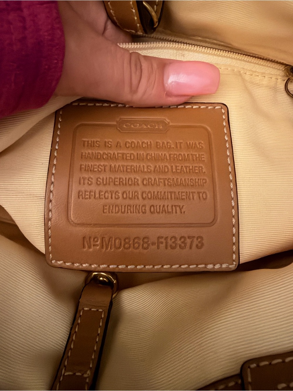 Coach Straw Tote in Tan with Brown Leather Trim and Floral Appliqué - Picture 3 of 4